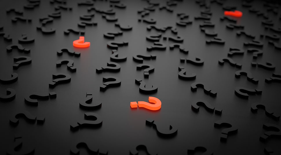 question marks illustration HD wallpaper