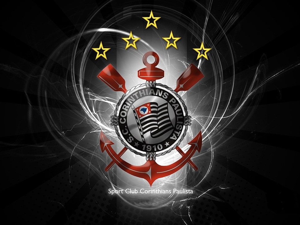 red and black corded computer mouse, soccer, Corinthians, Brasil HD wallpaper