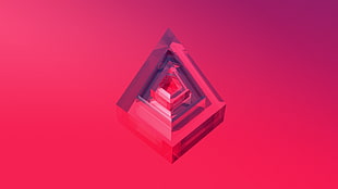 diamond-shape logo, 3D, Low poly, Shapes HD wallpaper