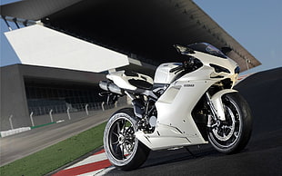 white and black sports bike, Ducati, Ducati 1198, superbike