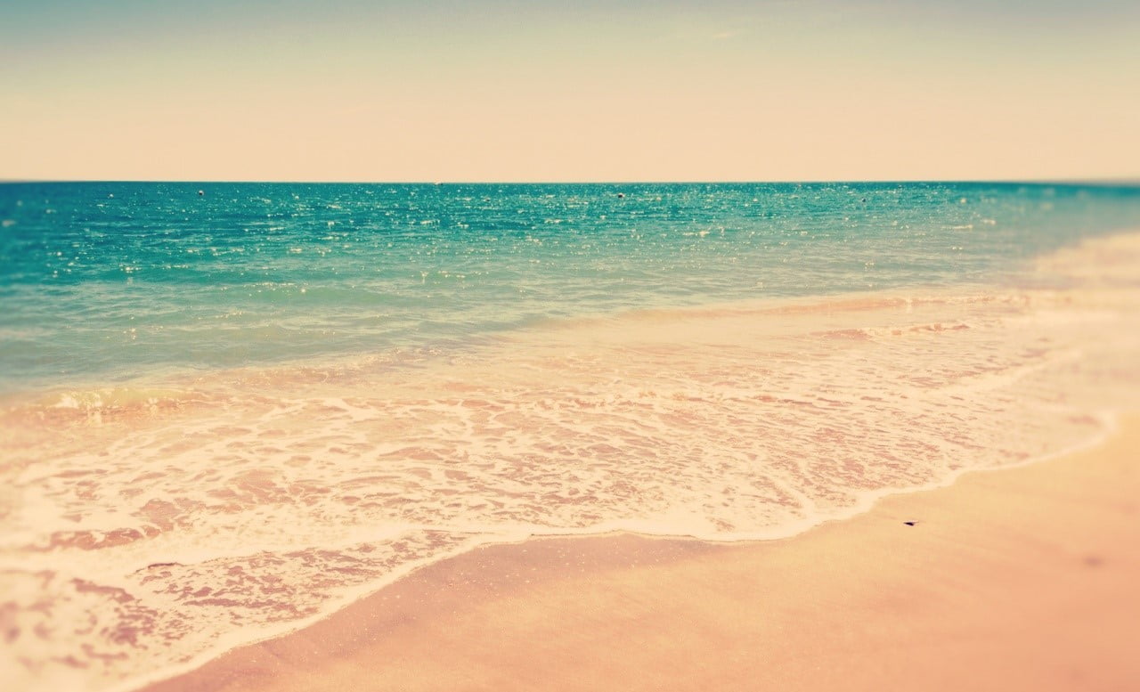 brown and black wooden board, beach, sand, sea