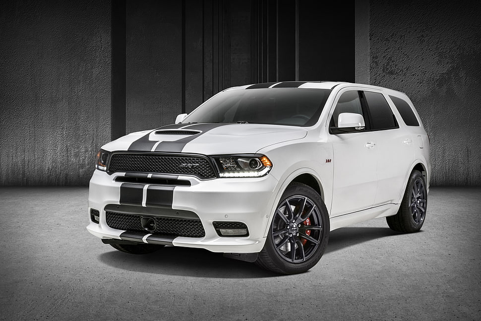 white Dodge Durango SRT HD wallpaper