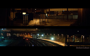 collage, train station HD wallpaper