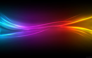 brown, pink, blue, and yellow flame HD wallpaper