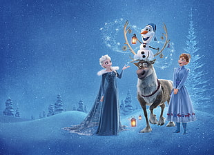 Olaf's Frozen Adventure, Anna, Elsa, Olaf