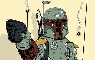 Boba Fett artwork, Star Wars, Boba Fett HD wallpaper