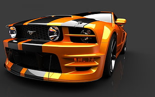 yellow and black Ford Mustang, Ford Mustang, car HD wallpaper
