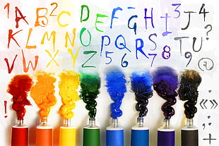 assorted color paints on soft tubes