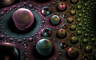 neo-chrome CGI illustration HD wallpaper