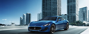 blue Maserati GranTurismo HD wallpaper