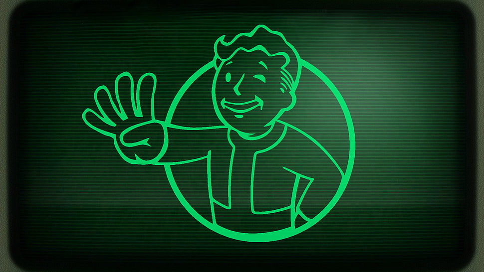 man LED light, Fallout, Fallout 4, Vault Boy HD wallpaper
