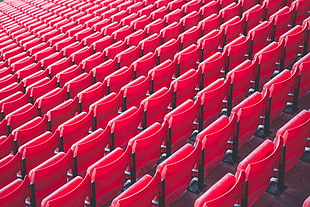 red gang chair, Seats, Chairs, Tribune