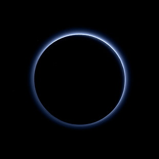 round white ring, Pluto, Solar System, astronomy, space