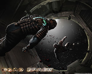 black and gray motorcycle helmet, video games, Dead Space, Isaac Clarke