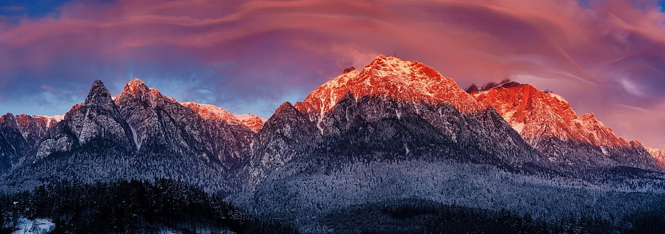 photo of mountain, landscape, nature, mountains, sunset HD wallpaper