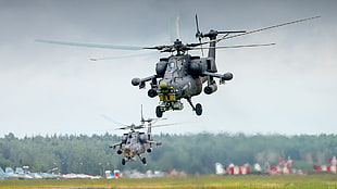 black helicopter, Berkuts, helicopters, Mi-28, Mil Mi-28