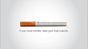 single cigarette, cigarettes, Public Service Announcement, smoking HD wallpaper
