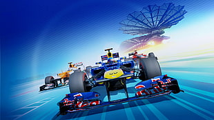 racing car digital wallpaper