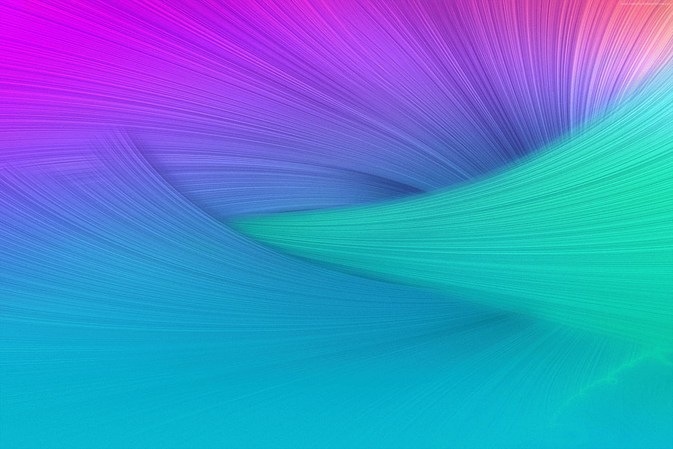 green, teal, and purple art HD wallpaper