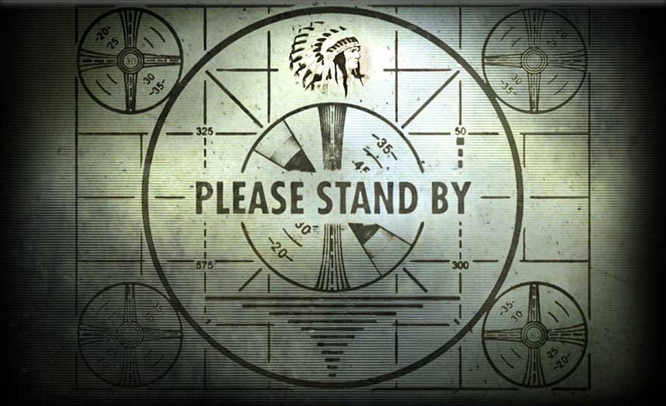 please stand by illustration, test patterns, Fallout, video games HD wallpaper