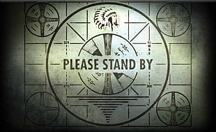 please stand by illustration, test patterns, Fallout, video games