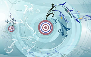 blue and black abstract wallpaper