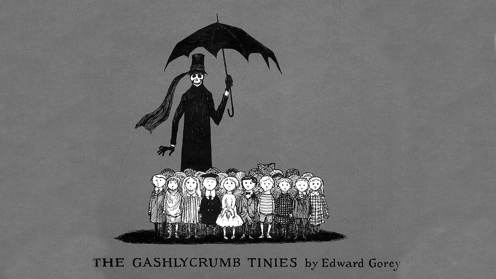 The Gashlycrumb Tinies illustration, Edward Gorey, horror, artwork HD wallpaper