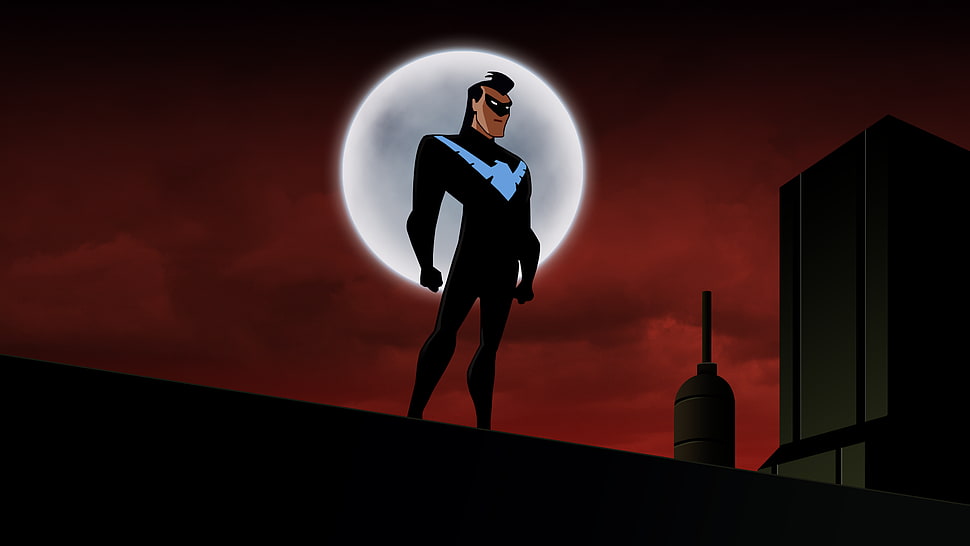 Nightwing digital wallpaper, Nightwing, DC Comics, Warner Brothers, Batman: The Animated Series HD wallpaper