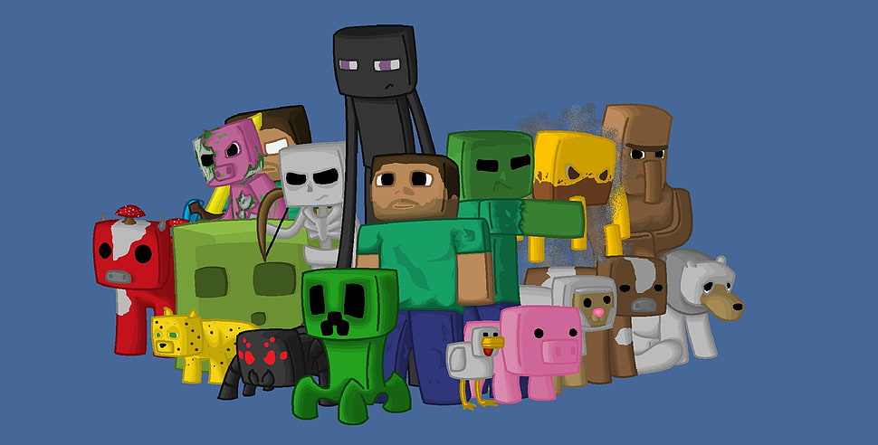 Minecraft graphic arts HD wallpaper