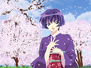 girl character anime digital wallpaper