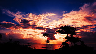 sunset view near beach