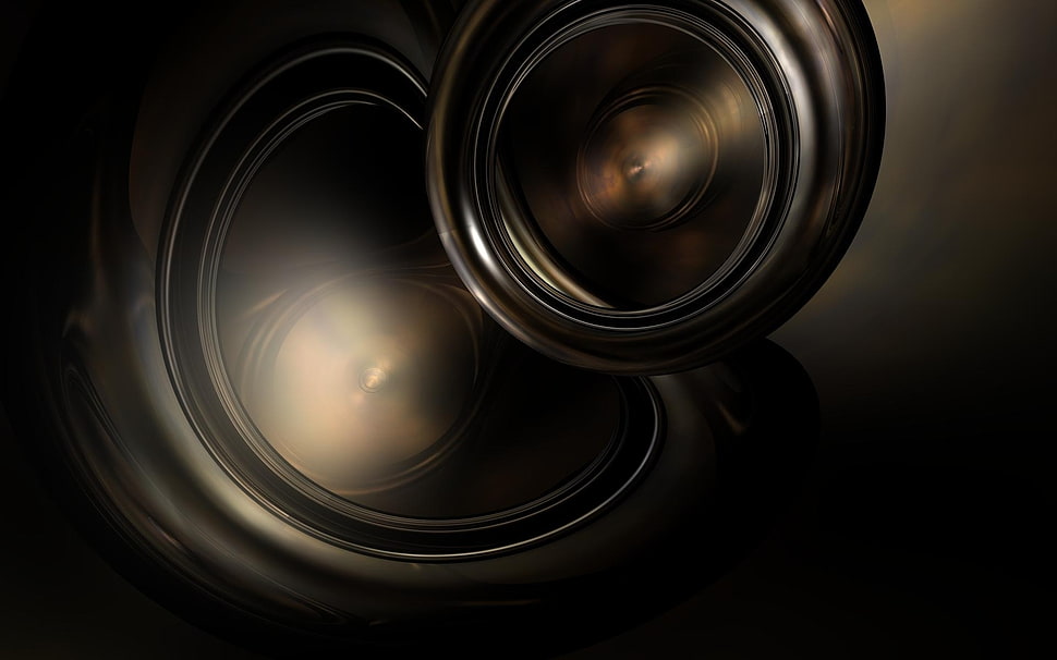 two round spinning wheels HD wallpaper