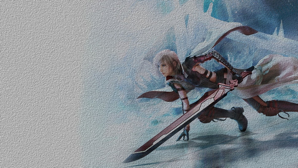 male anime character, Claire Farron, Final Fantasy XIII, artwork, video games HD wallpaper