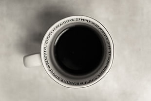 white ceramic mug, coffee