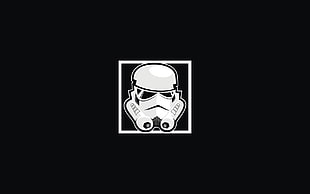 Star Wars Stormtrooper helmet illustration, Star Wars, Star Wars: Episode III - The Revenge of the Sith, Star Wars: Episode V - The Empire Strikes Back HD wallpaper