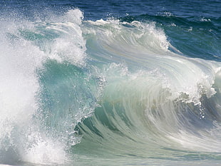 time lapse photography of tidal waves HD wallpaper
