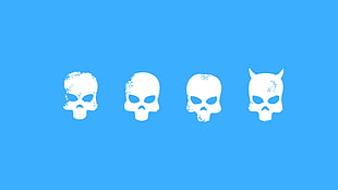 four white skulls template, Payday 2, deathwish
