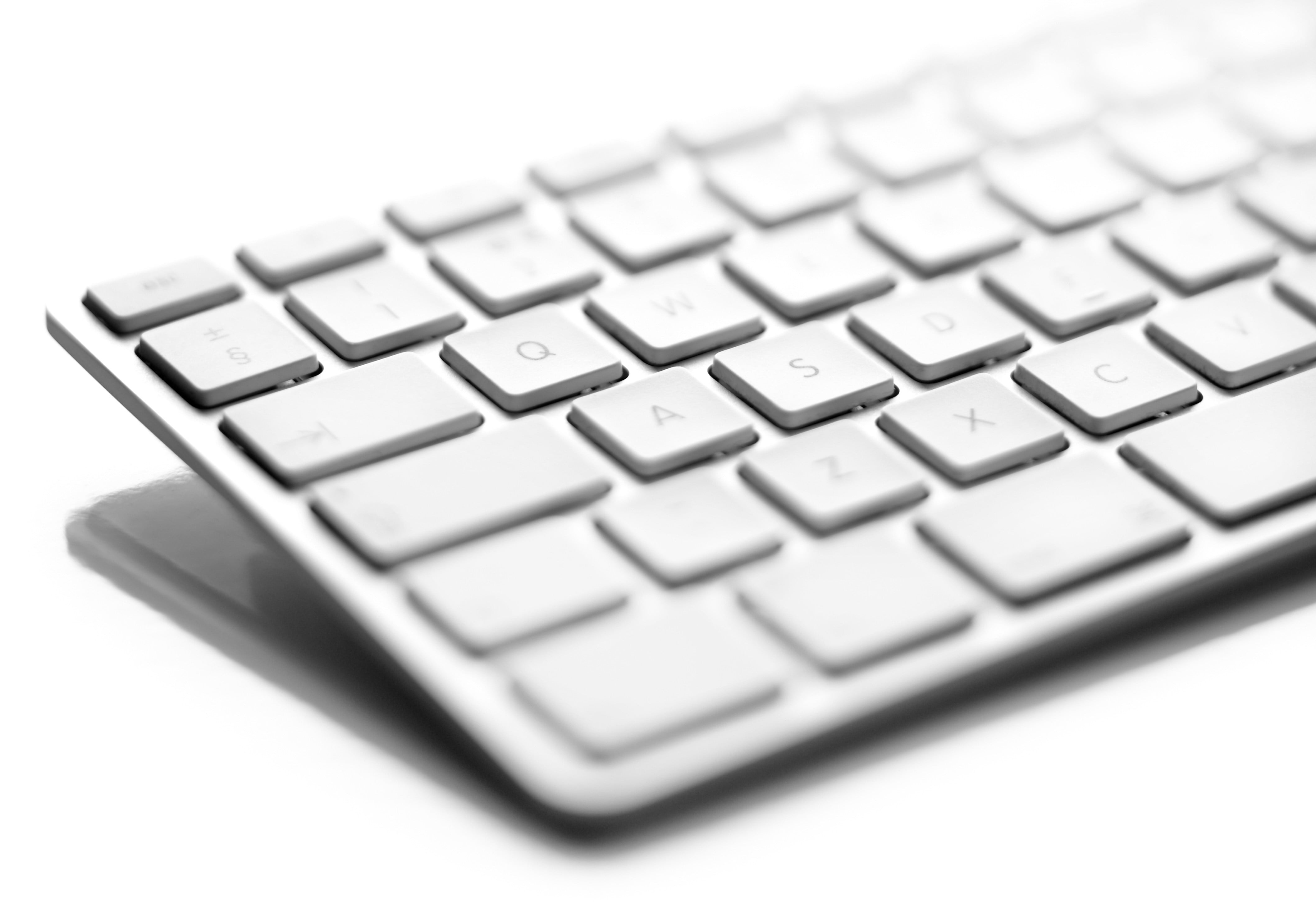 silver wireless keyboard