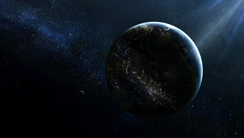 illustration of planet HD wallpaper