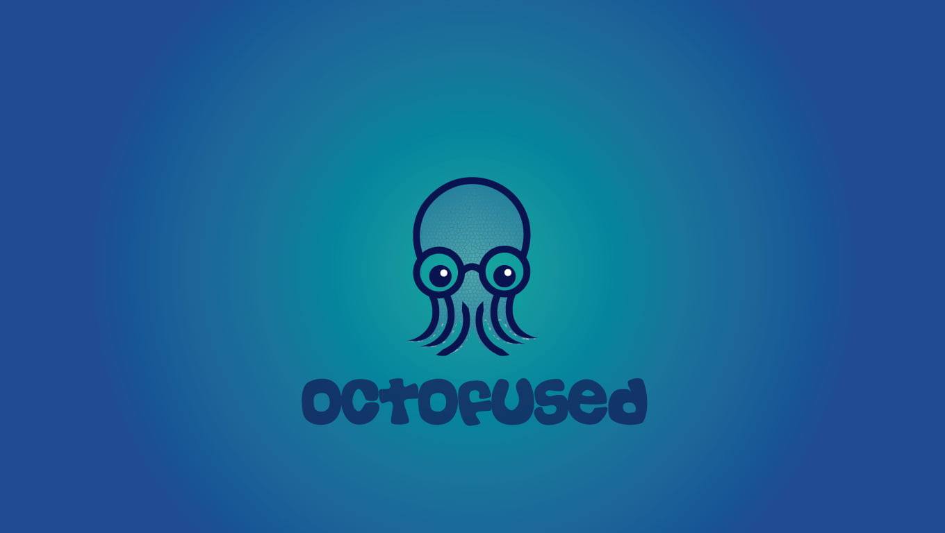 Octofused logo, vector, pixel art, digital art, octofused