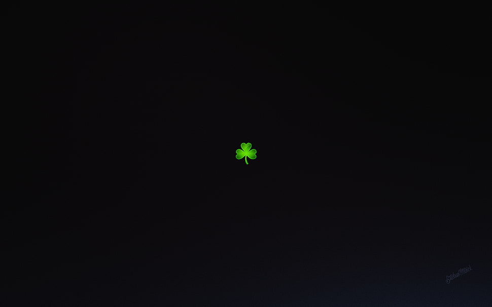 clover leaf, artwork, simple background, clovers HD wallpaper
