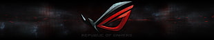 black and red Nike golf club, Republic of Gamers, logo