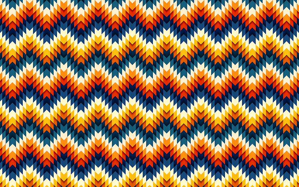 blue, red, and yellow textile, geometry, pattern HD wallpaper