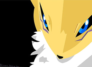 Pokemon Eevee digital wallpaper, Digimon Adventure, Digimon, Digimon Tamers, Renamon