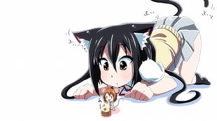 black haired Anime Illustration