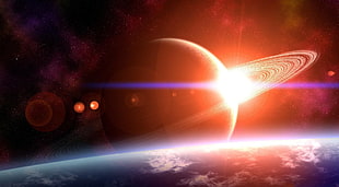 planet digital wallpaper HD wallpaper
