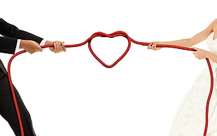 red rope, weddings, love
