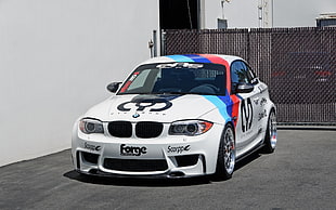 white BMW car HD wallpaper