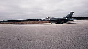 gray fighter plane, General Dynamics F-16 Fighting Falcon, military aircraft, jet fighter, jets