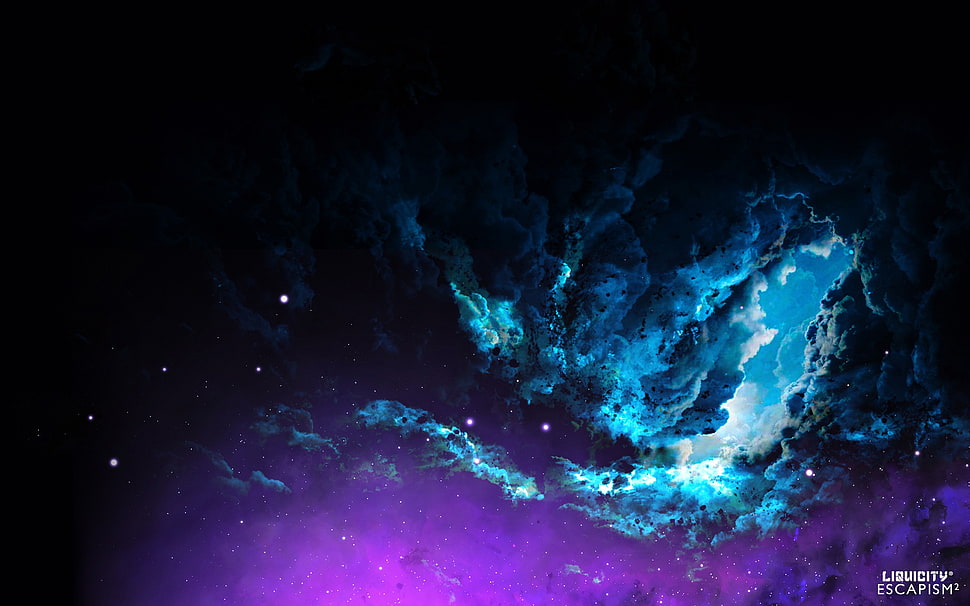 blue and purple cloudy sky wallpaper, Liquicity, liquid drum and bass, drum and bass HD wallpaper